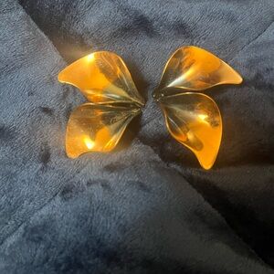 VintageCopper Leaf Shaped Earrings